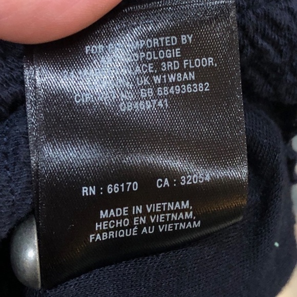 Anthropologie Maeve Sasha Knit Textured Long Sleeve Navy Dress, Size Medium - Picture 10 of 13